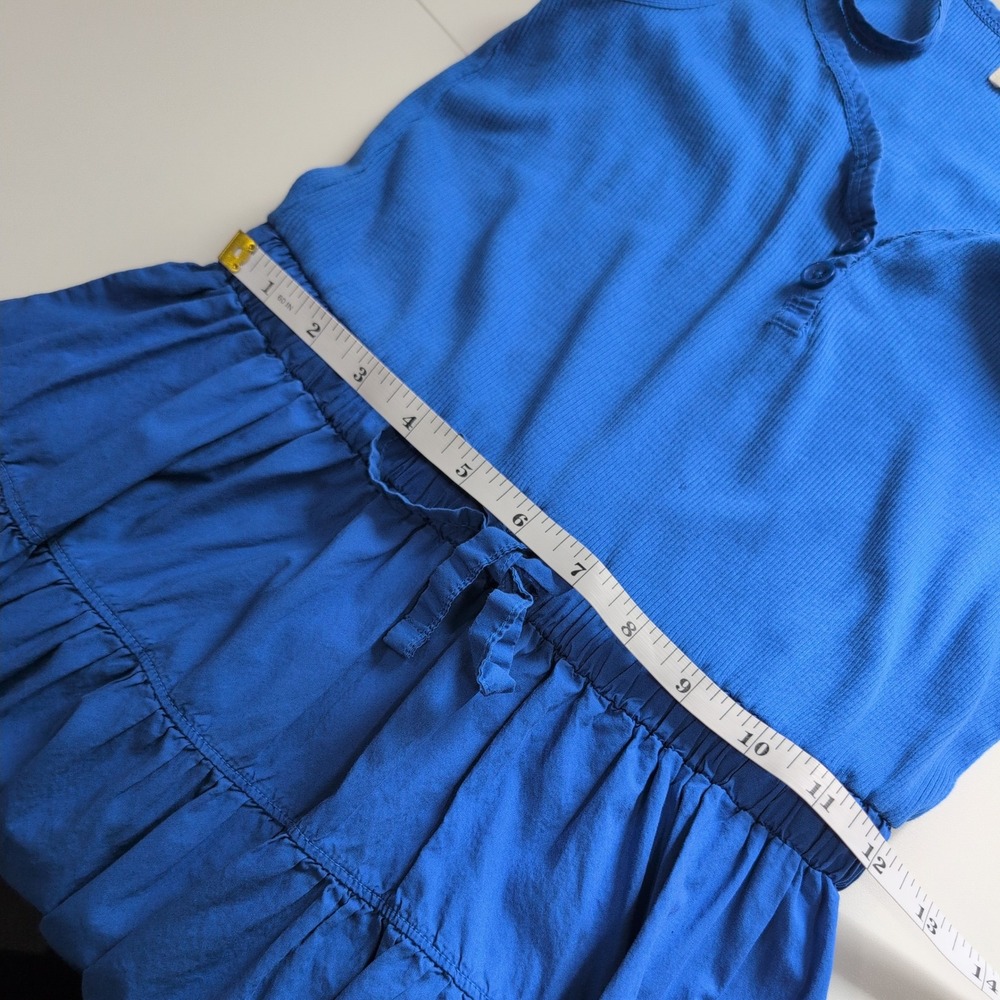 Nation LTD Royal Blue Organic Pima Cotton Tiered Mini Dress 5267RB Medium - Picture 10 of 12